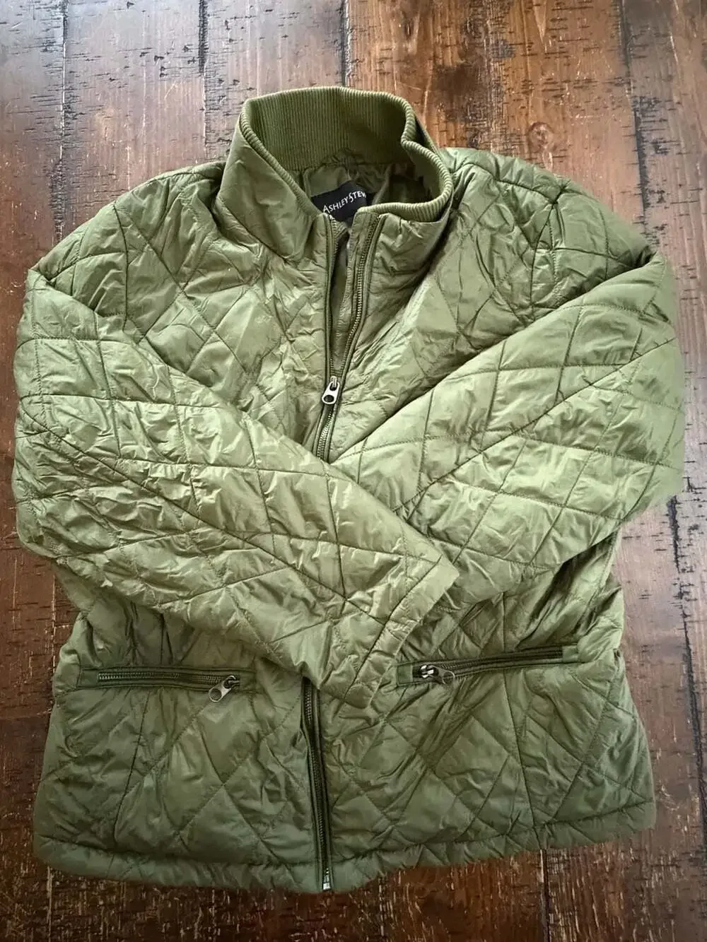 Ashley Stewart Green Quilted Zip-Up Jacket Size 18/20 - Picture 1 of 8